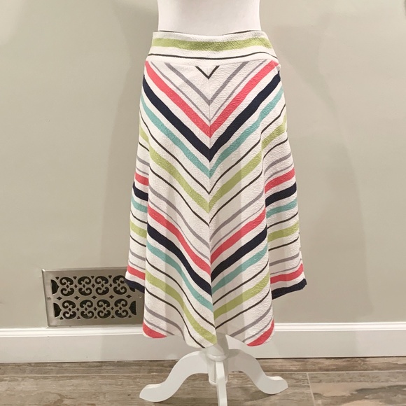 Anthropologie Maeve Rainbow Springstripe Skirt - Picture 5 of 8